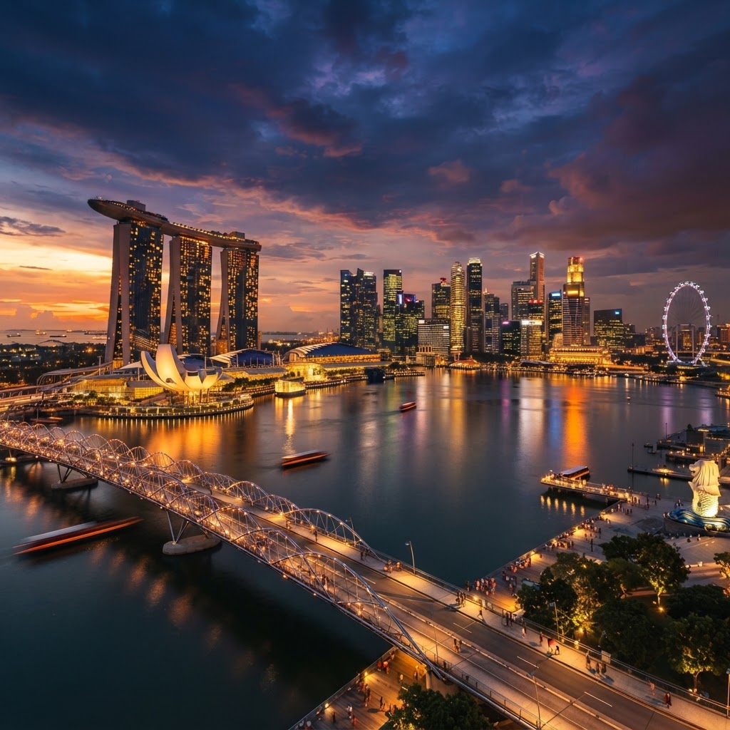 Marina Bay Sands, Singapore at night